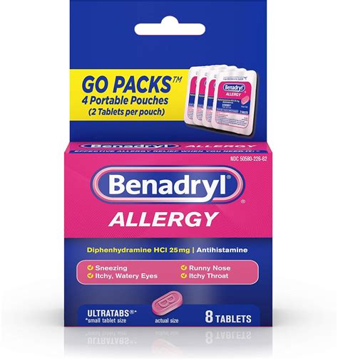 Buy Benadryl Allergy Relief, 8 Packs Online India | Ubuy