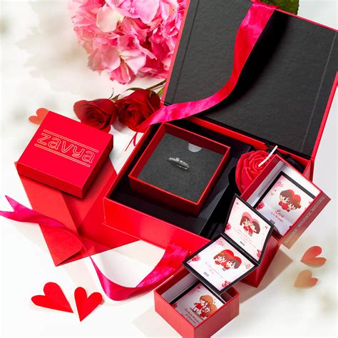 CZ Studded Rhodium Plated 925 Sterling Silver Men Ring Gift Hamper (Ad ...