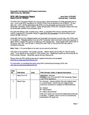 RFS1 RIN Transaction Report - Blank Fillable Template | Fill Out, Print ...