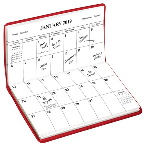Free Printable Pocket Calendar 2025