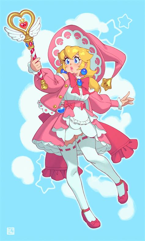 princess peach (mario) drawn by riz | Danbooru
