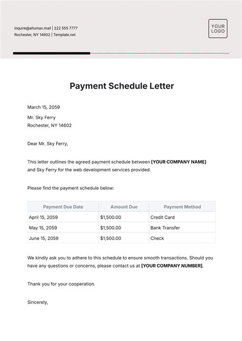 Free Milestone Payment Schedule Template to Edit Online