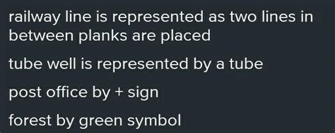 3. Draw a conventional signs and symbols of followings:a Railway lineb ...