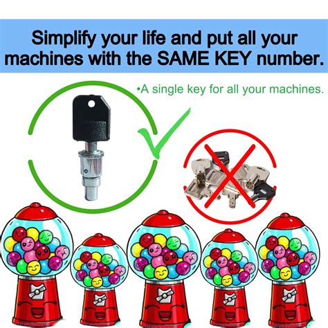 Locks & Keys Classic Gumball Machine - Vending Machines Top Lid Tubular ...