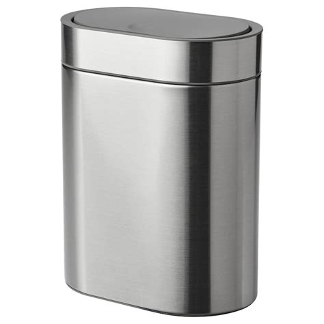 BROGRUND touch top bin, stainless steel, 4 l (1 gallon) - IKEA
