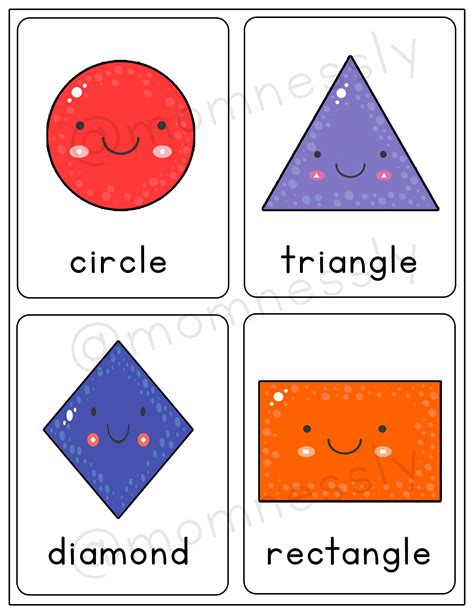 Shapes flashcards free printable – Artofit