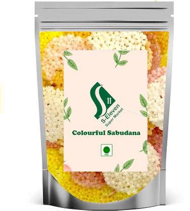S Eleven Super Market Ready to Fry Colourful Sabudana Plain Papad/Sago ...