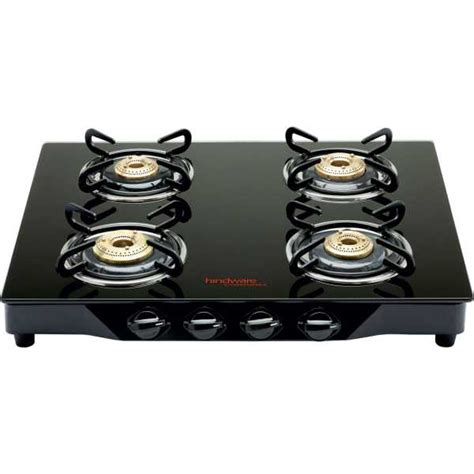 Hindware Armo GL 4B Auto Ignition 4 Burner Gas Cooktop - Black | Steel ...