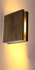 Artica Ertiga Rectangular Wooden 10W Warm White Led Wall Lamp Suitable ...