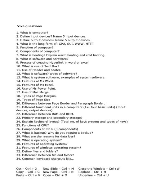 Image result for Practical Viva Questions CS 20 Computer Application