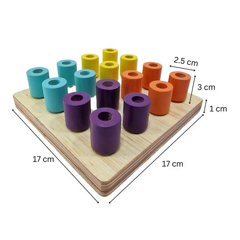 Buy Peg and Stack Board Montessori Toys | Woodbee Toys – WoodBee Toys