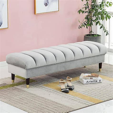 MTK WOOD PLAZA.Modern Accent Seat Sofa Bench Sofa couchbench Puffy ...