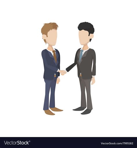 Business Shaking Hands Cartoon