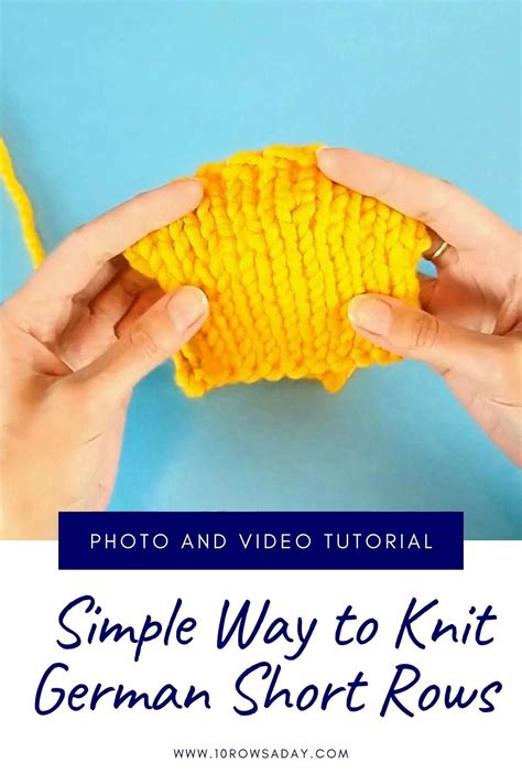 Image result for Advanced German Short Rows Tutorial