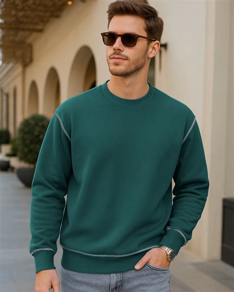 Buy Men's Green Oversized Sweatshirt Online at Bewakoof