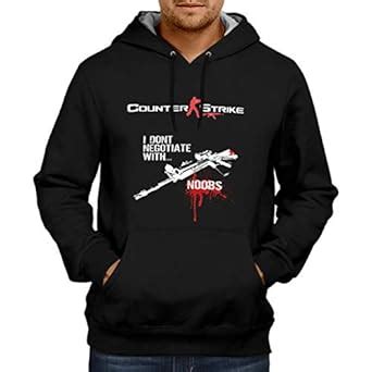 Buy FASHION AND YOUTH Counter Strike Kill Noobs Black Gaming Hoodie ...