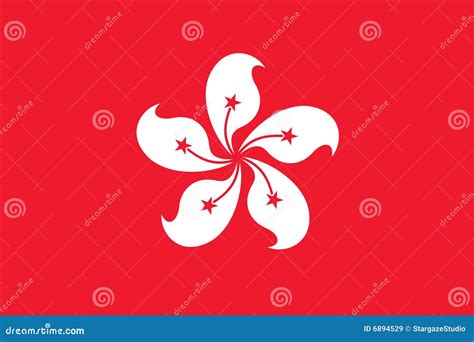 Flag of Hong Kong stock vector. Illustration of flying - 6894529