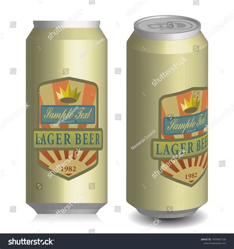 Lager Beer Cans Yellow Color Vector : image vectorielle de stock (libre ...
