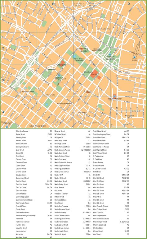 Map Of Downtown Los Angeles