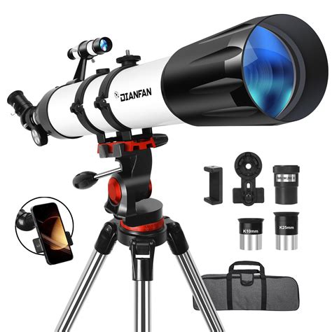 Dianfan Telescope 90mm Aperture 800mm Telescopes For Adults Astronomy ...