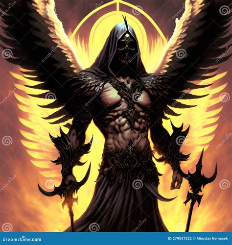 Archangel Azrael - Angel Of Death And Judgment, Generative AI Illustration Royalty-Free Stock ...