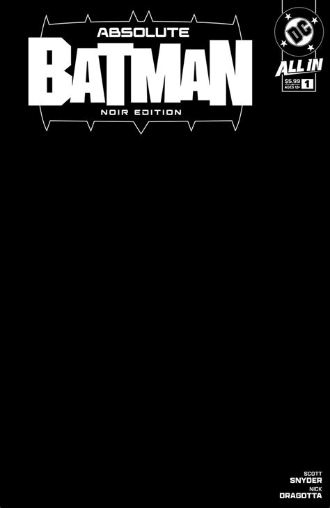 Absolute Batman: Noir Edition #1 - Preview and Covers released by DC Comics