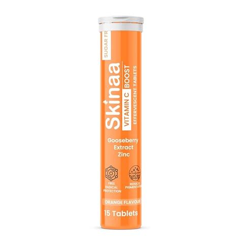 Skinaa Vitamin C with Zinc Effervescent Orange Flavour, Multivitamin ...