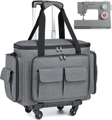 Amazon.com: Sewing Machine Case with Wheels - Rolling Sewing Machine ...
