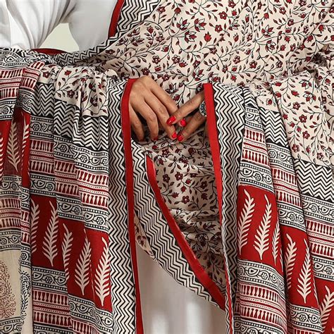 Beige Natural Dyed Hand Block Print Cotton Bagh Dupatta