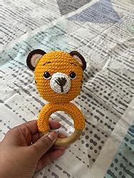 Buy SYCAMORE EAST Baby Rattle for Newborn, Crochet Bunny Rattle Toy ...