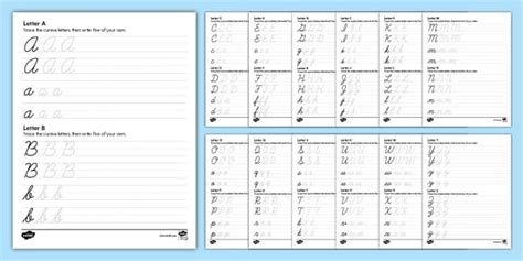 Cursive Writing Worksheets A to Z | ELA | Twinkl USA