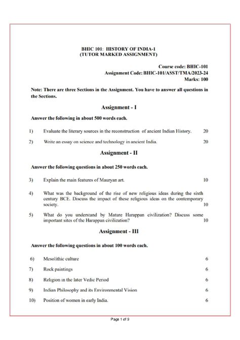 BHIC-101 EM 2023-24 - Ba Honuors History - Studocu