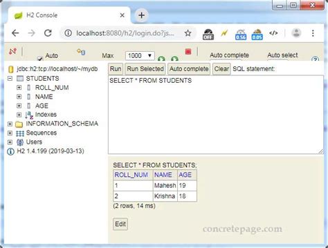 Image result for Insert Date in H2 Database Using Spring Boot