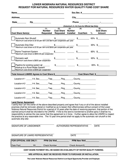 Fillable Online LOWER NIOBRARA NATURAL RESOURCES DISTRICT Fax Email ...
