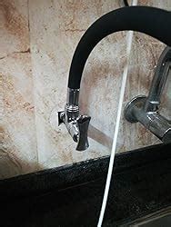 10X Sink Tap Flexible for Kitchen ST-0881 Black Swivel Spout Wall Mount ...
