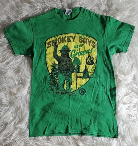 Vintage Smokey The Bear Shirt Smokey Vibes Unisex Short Sleeve Tee