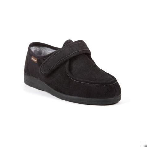 Sandpiper Sven Mens Extra Wide Slippers In Black - Simplelife Mobility