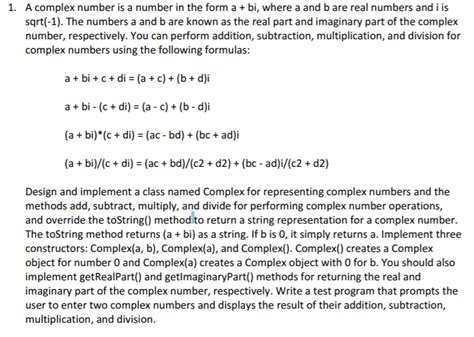 Image result for Complex Numbers a Bi