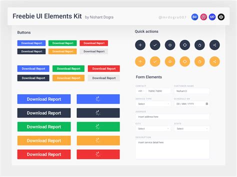 Freebie UI Elements Kit | free psd | UI Download