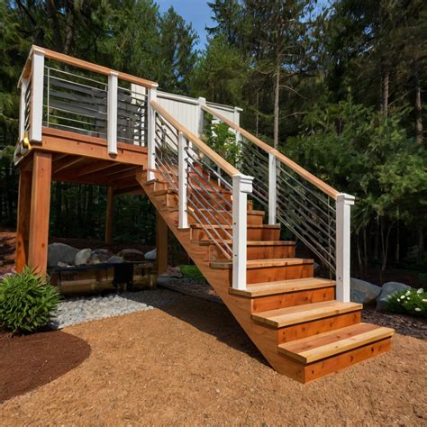 12 Deck Stairs Ideas - DIYCozy: Nails, Decor, DIY, Gardening, Holidays