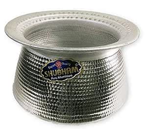 Buy JGS Aluminium Hammered Handi Biryani Rice Cooking Pot Degh 30 ...