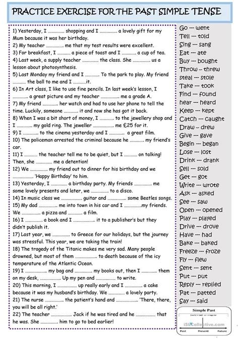 Image result for Past Simple Practice