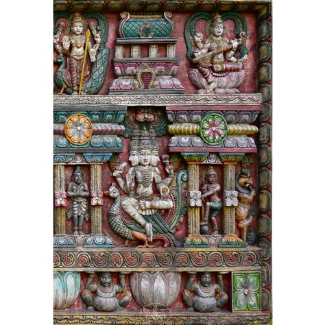 Wooden Wall Panel of Trimurti - Rani Arts & Teak – RANI ARTS & TEAK