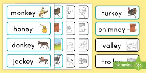 -ey Digraph Word Cards (teacher made)