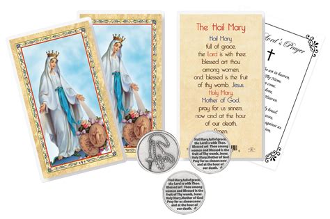 Rosary Card Spanish Catholic Our Father Prayer Card - Hail Mary Prayer ...