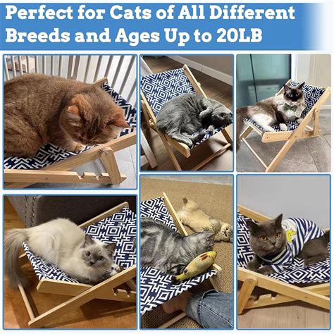 YPDOPORA Wooden Cat Lounge Chair,Natural Solid Wood Elevated India | Ubuy