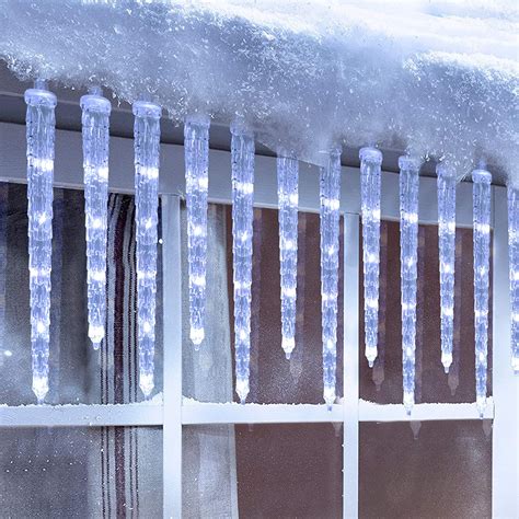 Christmas Icicle Lights, 20 icicles 90 LED Icicle Lights, Outdoor ...