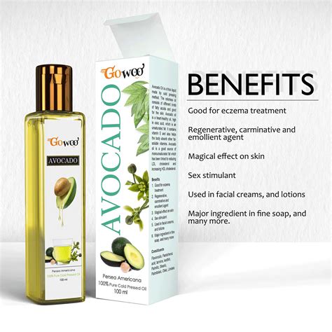 Buy GO WOO 100% PURE COLD PRESSED AVOCADO CARRIER OIL 100 ML Online ...