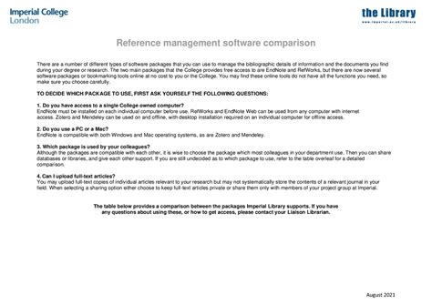 Reference Management Software Comparison 的图像结果