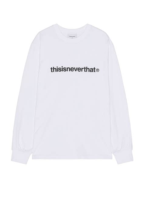 thisisneverthat T-logo Long Sleeve Tee in White | FWRD